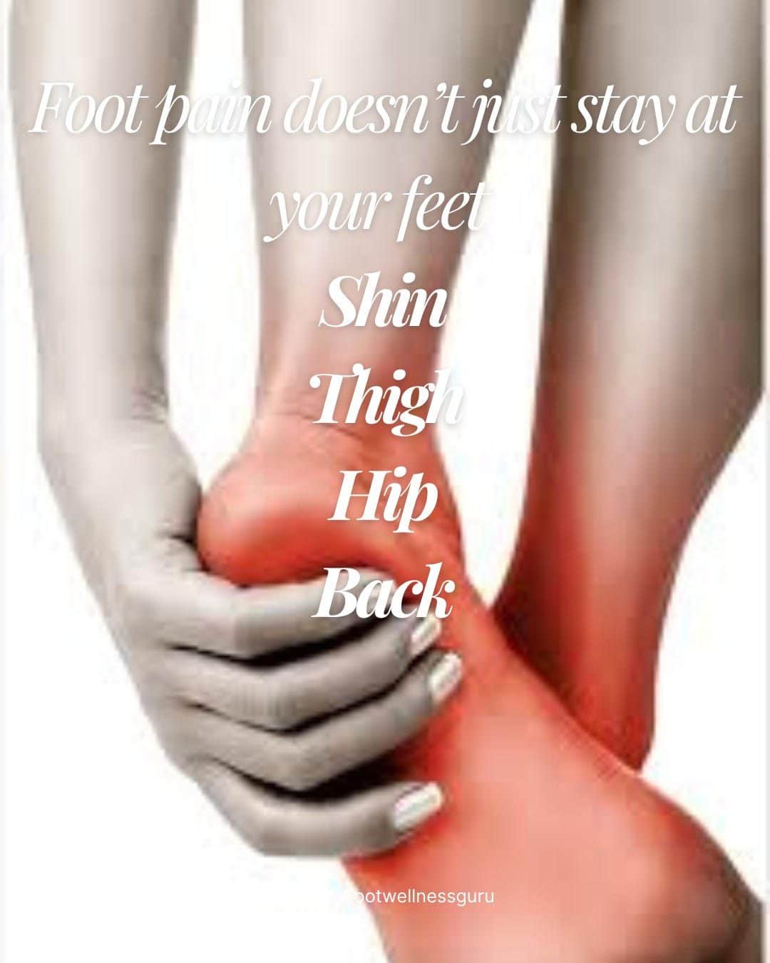 Colour-enhanced image of foot pain affecting shin, thigh, hip, back